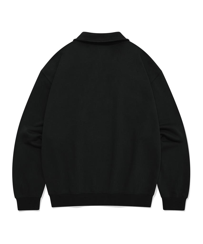 COVERNAT Arch Logo Half Zip Sweatshirt Black