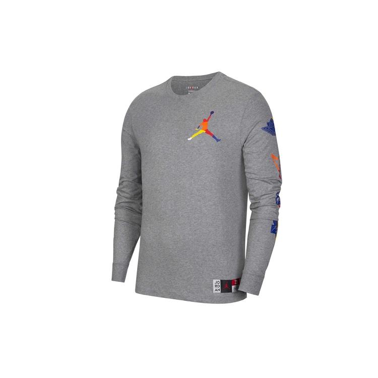 Air Jordan Long Sleeve Round Neck Men Grey Men s DA6763-091 XS