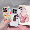 Leisure Flower Case For Xiaomi 15 Pro Clear Phone Bags Colourful Soft Back Cover For Xiaomi15 15Pro Silicone Anti Drop Housing