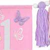 1ST Birthday High Chair Banner Photo Backdrop Girl Wall Hanging Ornament Highchair for Baby
