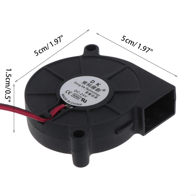 5015 50x50x15mm Gebläse Luftbefeuchter Lüfter Gleitlager 5/12/24V 0.22A 4300RPM Lüfter mit 2-Pin-Kabel 28CM für 3D-Drucker