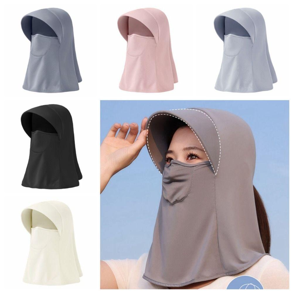 Dustproof Ice Silk Mask UV Protection UV Protection Veil Thin Sunscreen Face Cover  Riding