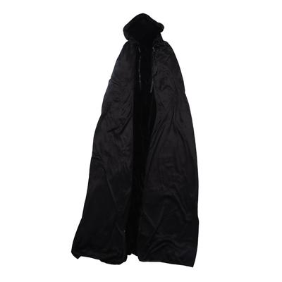 Hooded Cape Cloak Velvet Cosplay Unisex Costumes Cape for Halloween Christmas Party Black L