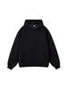 Men's Heavyweight Fleece-Lined Double Press Button Hooded Sweatshirt - Autumn/Winter Solid Color Loose Fit