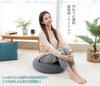 Genki Life Round Floor Cushion, Soft and Slightly Firm, 55cm Diameter, Large Size, Thick, Slightly Firm, for Sofas, Fluffy Microfiber, Washable Cover,