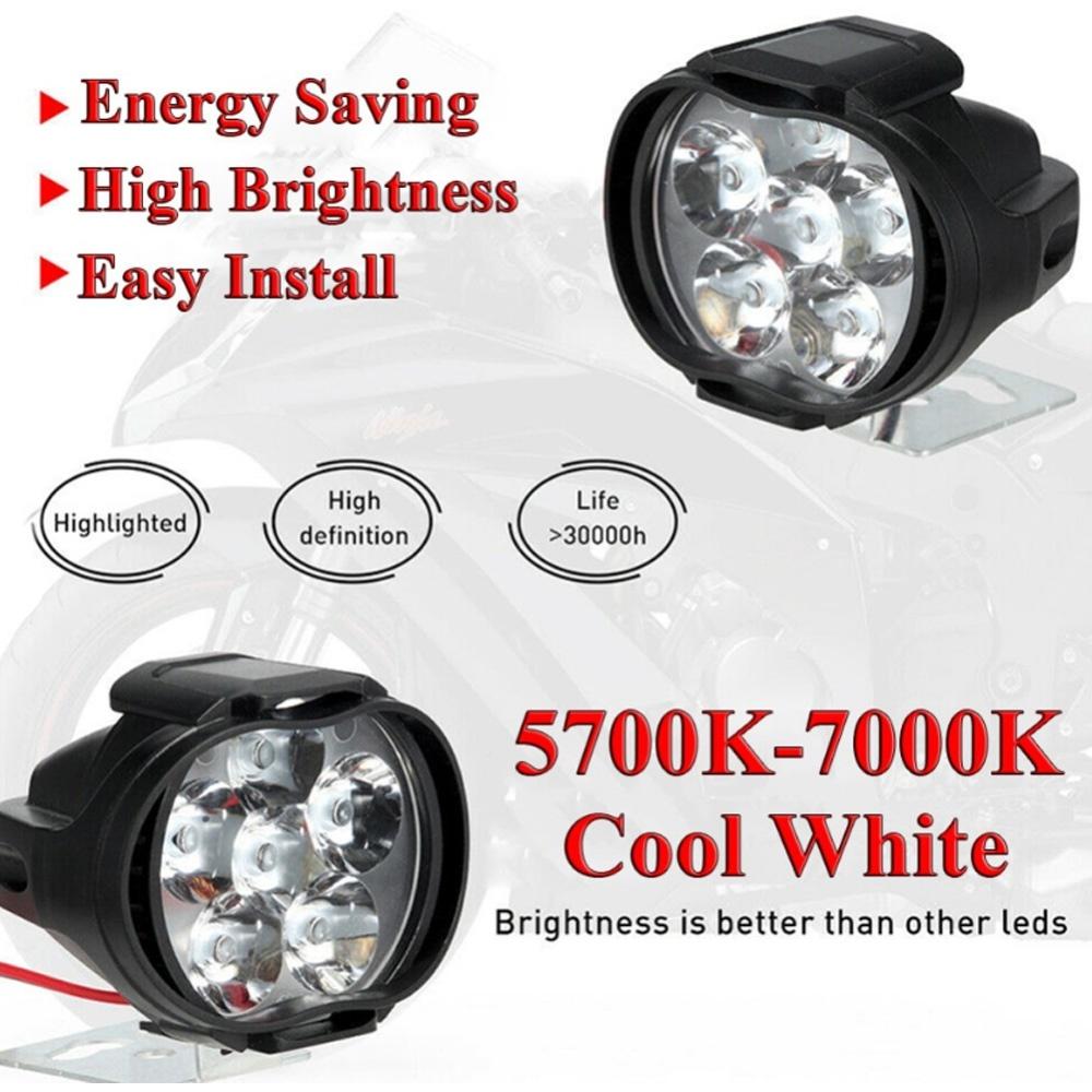 2pcs 15W 12V 6LED Headlight Headlamp Bulb Fog Light For Motorcycle Car E-bike 2pcs 15W 12V 6LED Headlight Headlamp Bulb Fog Light For Motorcycle Car E-bike