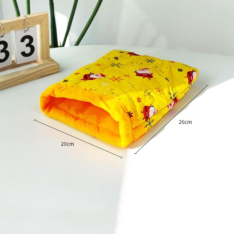 Small Pets Thickened Plush Warm Nest Small Animal Pet Hamster Sugar Glider Winter Comfortable Sleeping Bed Bag Pets Supplies