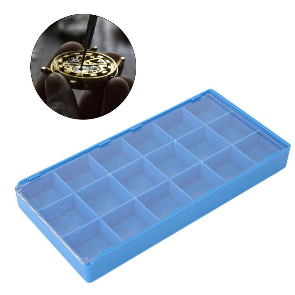 

Органайзер для часовых деталей из пластика, 8 ячеек, инструменты для ремонта часовщика, ремонт часовщика 18 grids