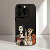 Puppy family pattern mobile phone case suitable for iPhone 17 16 15 14 13 12 11 Pro/ Max /Plus anti-fall and shockproof