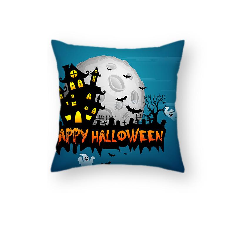 Neuer Halloween Kürbiskopf Schloss Kissenbezug Festliches Wohnzimmer Sofa Dekokissen Kissen