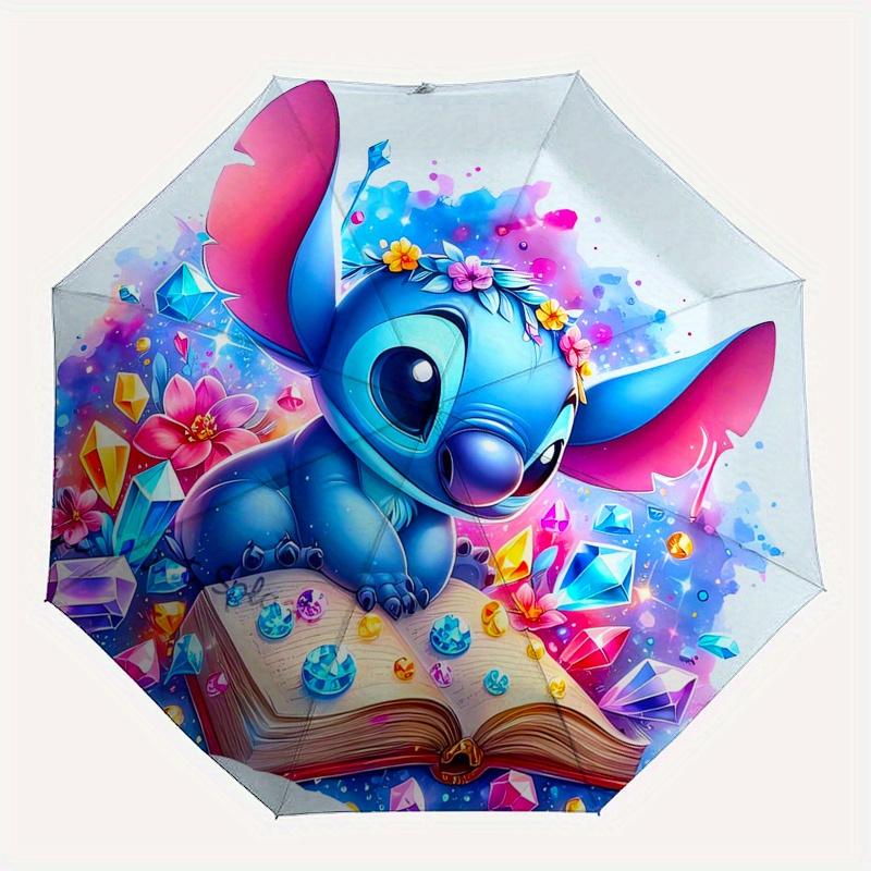 Stitch,Fantasy Themed Folding Umbrella, the Best Choice for Gift Giving, 8 Ribs, Casual, Durable, Lightweight and Portable Travel Umbrella,