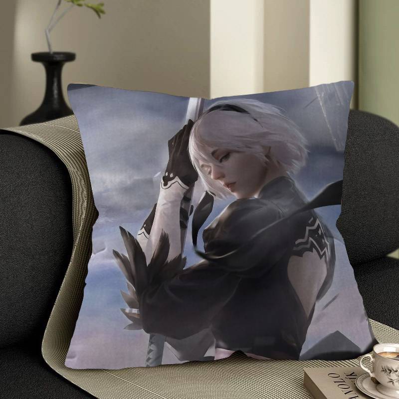 Game Nier Automata Cushion Cover Pillowcase Upholstery Sofa Throw Pillow Home Decor Pillowcas