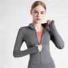 Women's Tracksuit Jacket Slim Fit Long Sleeved Fitness Coat Yoga Tops with Thumb Holes Gym Jacket Workout Sweatshirts