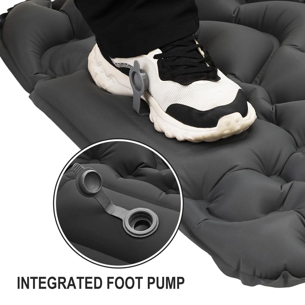 Customised Inflating Camping Air Mattress Foot Pump TPU Ultralight Sleeping Mat TPU Folding Sleeping Pad for Hiking Tent Outdoor
