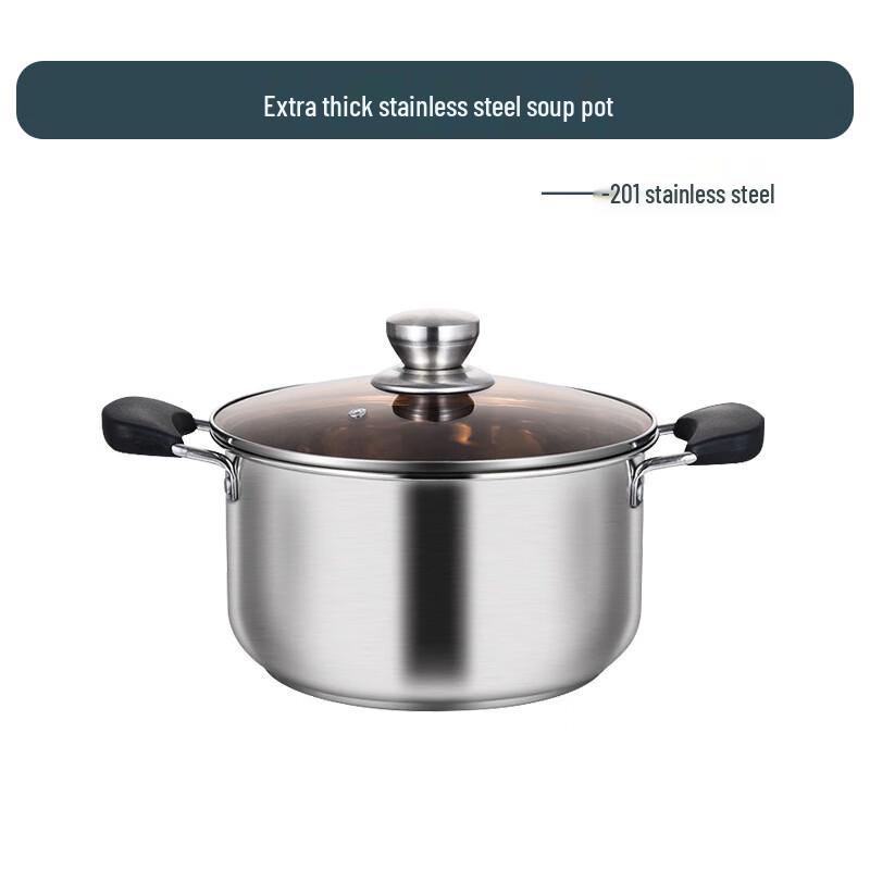 ZISIZ 201 Stainless Steel Universal Steamer Soup Pot