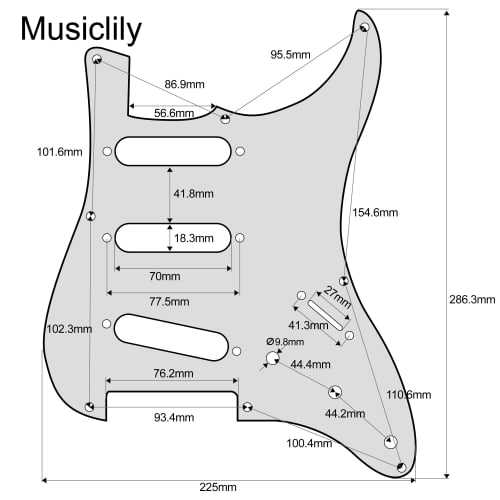 Musiclily Pro 8-Hole ST Stratocaster Pickguard, SSS, 4-Piece, Brown Tortoiseshell, for 2008-2019 China-Made Squier Classic Vibe SQ CV 50s Reissue Vint
