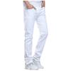Fashion Men's Casual High Waisted Solid Color Ripped Jeans Pants