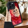 Phone case: 2D flat, suitable for iPhone 18 17 16 15 14 13 Pro protective case, creamy white kitten, perfect holiday gift for Christmas and Halloween