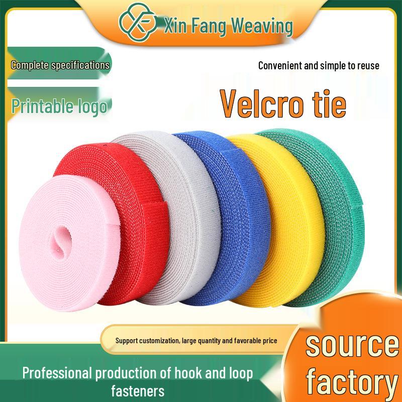 Velcro Cable Management Straps - Nylon Hook & Loop, Adhesive, Cuttable