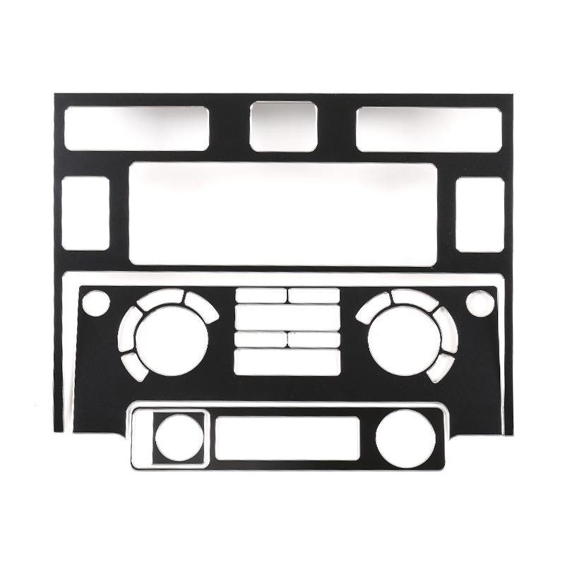 Aluminum Alloy Car Center Console Air Conditioning Control Panel Decoration Sticker Trim For Land Rover Defender 2008-2018