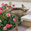 Vintage Bird Bath Feeder Bowl for Outdoor Garden Decor Courtyard Parrot Hummingbird Wild Birds Feeding Watering Supplies