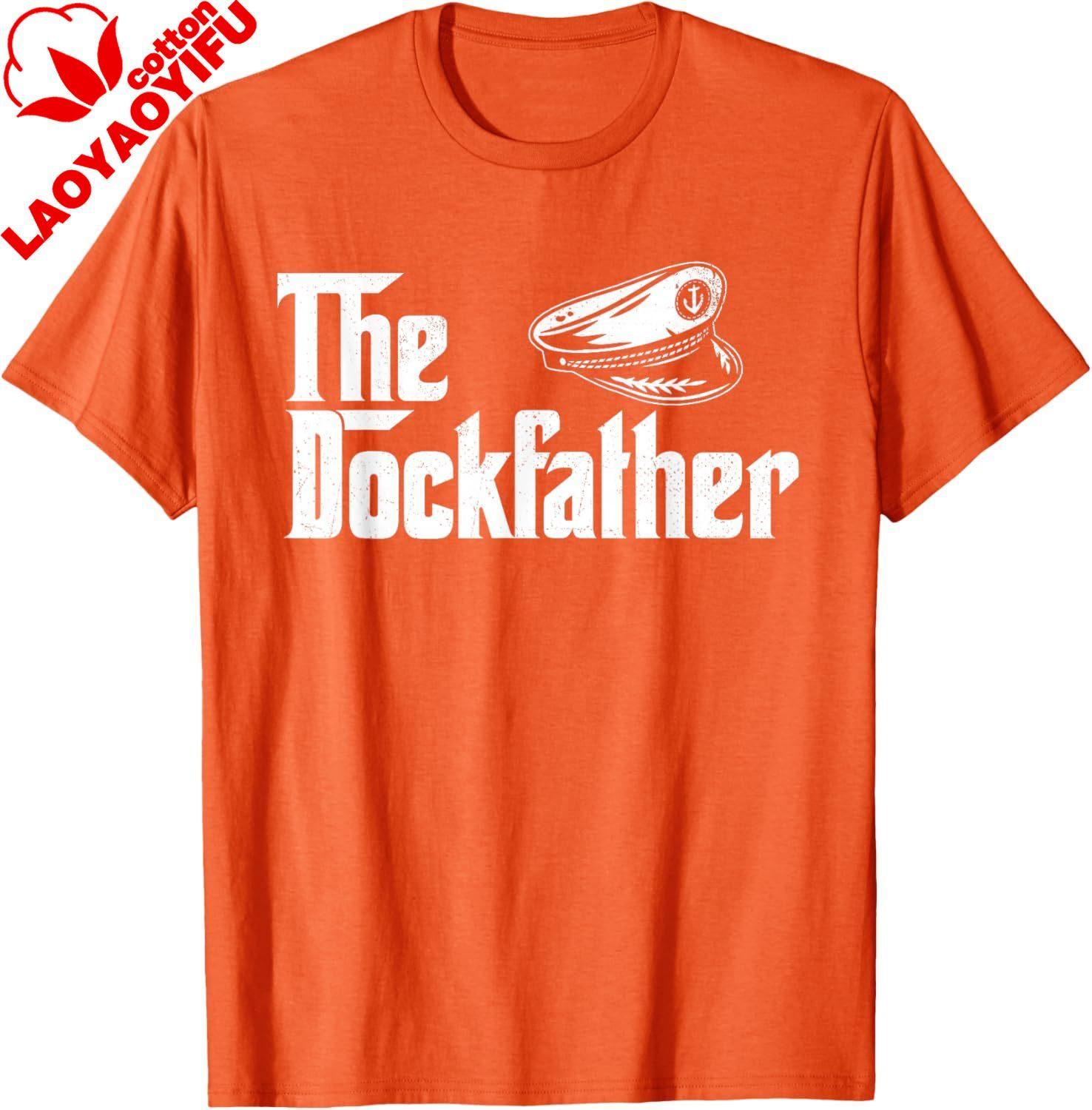 The Dockfather  Boating Sailing Boat Captain Motorboating TShirt Unisex Streetwear Tops Cotton Tee Graphic T Shirts Camisas S