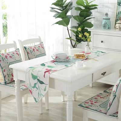 Nordic Style Living Room TV Cabinet Cover Towel Small Fresh Printed Pattern Table Runner New Linen Home Decoration Table Runner