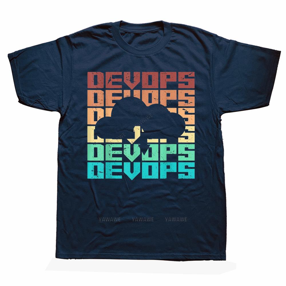 Funny DevOps Software Engineer Cloud Computing Tee Tops Round Neck ShortSleeve Fashion Tshirt Clothing Casual Basic Tshirts S