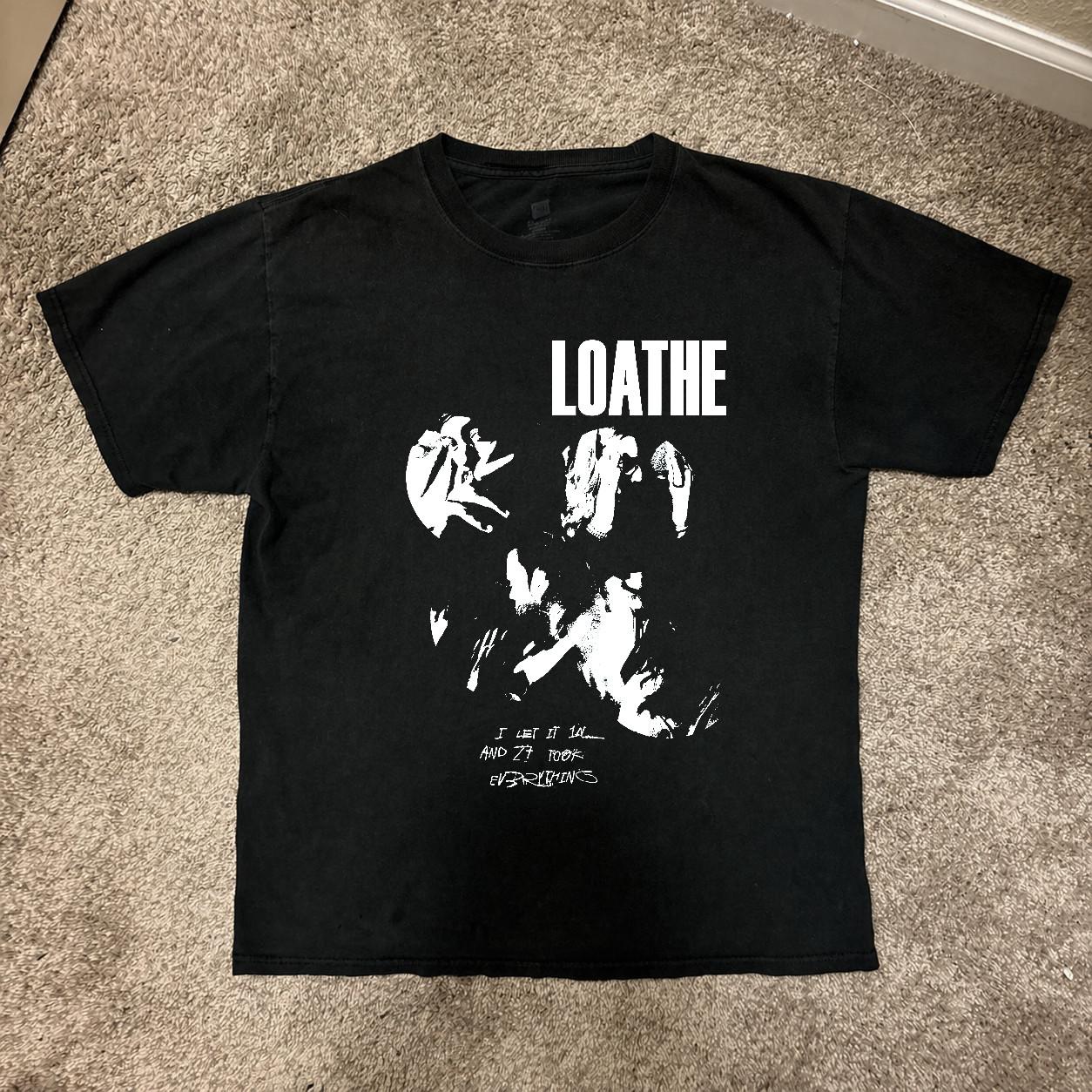 Vintage Loathe Band Music Lover Black Cotton Unisex Shirt, Full Size S