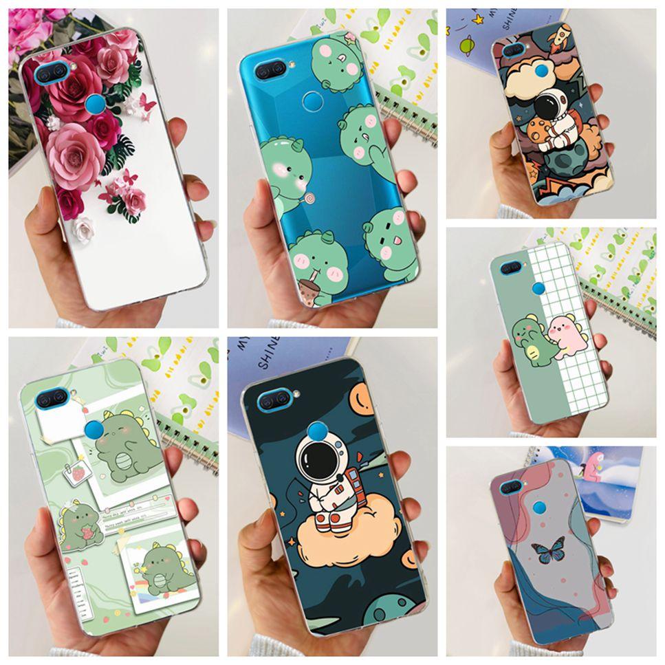 Case For Oppo A12 6.22" Cute Cartoon Dinosaur TPU Soft Silicone Clear Cover For Oppo A12 A 12 CPH2083 Phone Case Funda Bumper