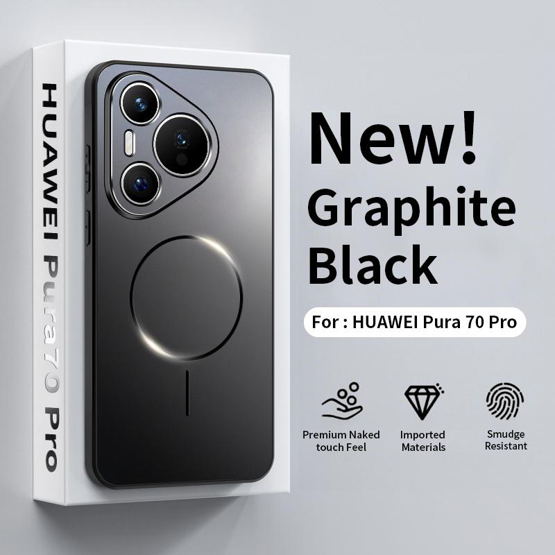 Luxury Armor Matte Magnetic Phone Case For Huawei Mate 70 60 Pura 80 70 P60 Pro For Magsafe Wireless Charge Protect Rugged Cover