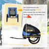 Dog Trailer, Foldable Dog Bicycle Trailer, Water-Resistant, Oxford Fabric, Steel, 140 x 71 x 83 cm, Blue