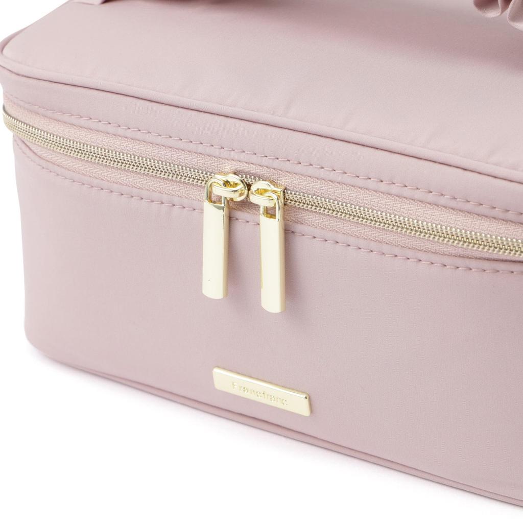 Francfranc Frill Vanity Pink Pouch, Small,
