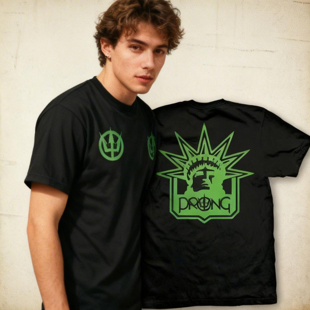 

Prong band 2 sides BLACK Tshirt short sleeve All sizes S to 5XL NWT Unisex T-Shirt XXXXL