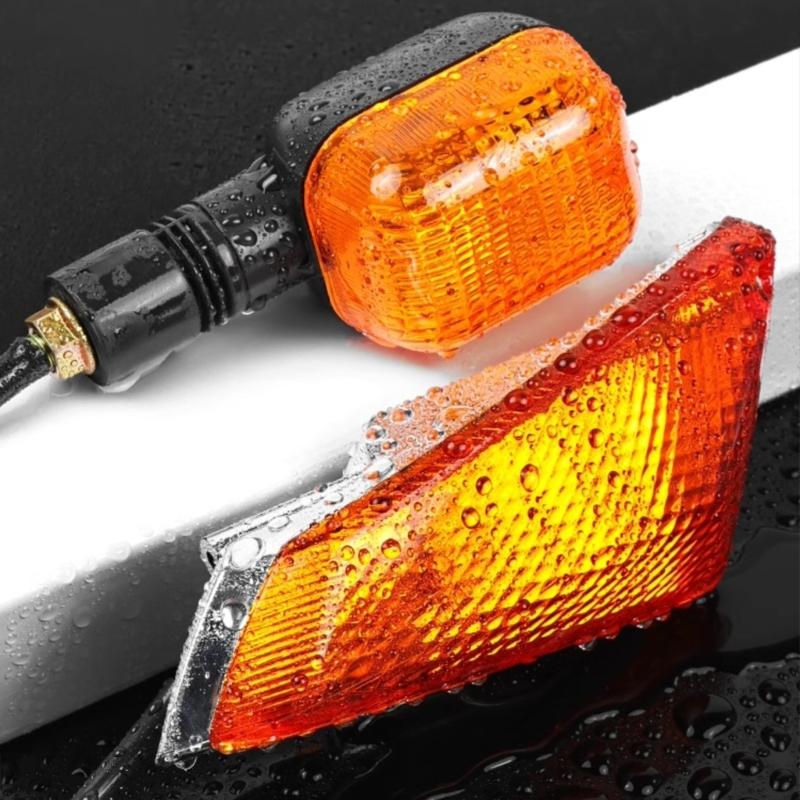 1 Pair Front/Rear Turn Signal Indicator Light Motorcycle LED Blinker Lamp for QS110-2 Turn Signal Indicator Waterproof