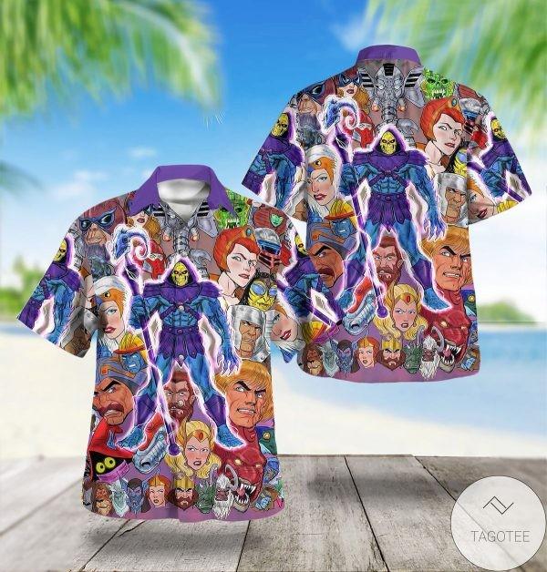 80S Cartoon Characters Hawaiian Shirt Unisex T-Shirt M