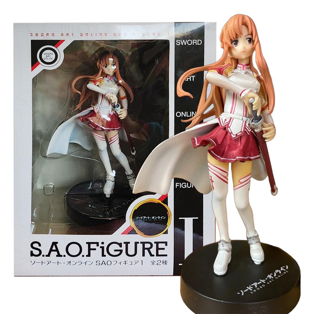 16CM Anime Sword Art Online Asuna Figur Blutliga Ritter Zeichenpose Modell Spielzeug Geschenk Sammlung Actionfigur PVC Puppe