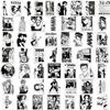 NANA Osaki Black and White Cartoon Sticker Set (52 pcs) - Waterproof DIY for Phone Cases and Suitcases