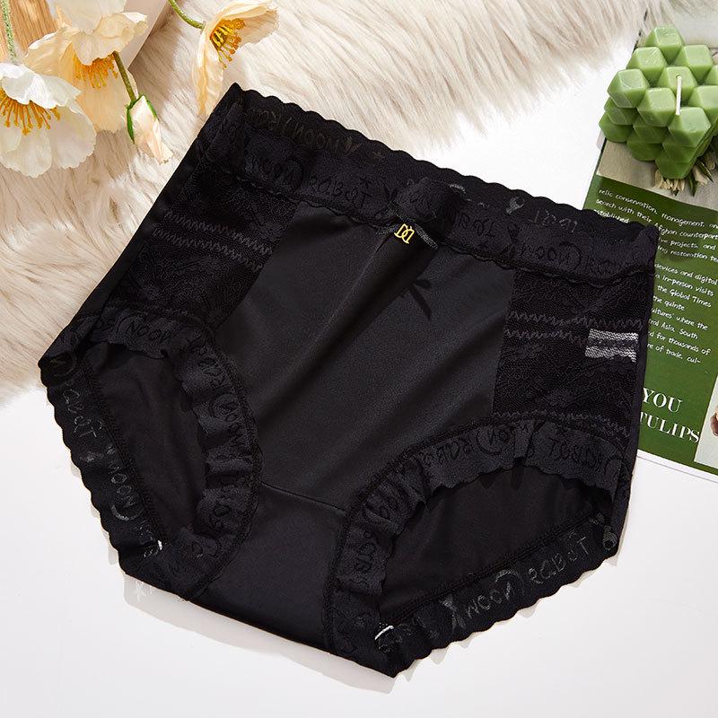 9081 Γυναικείες Αόρατες Αναπνέουσες Δαντελένιες Κιλότες που Ανασηκώνουν τους Γλουτούς - Ψηλόμεσες, Μεγάλα Μεγέθη, Μεταξωτές σαν Πάγος