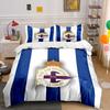 Blue-white Stripes, Deportivo Logo. Bedding Sets Duvet Cover Sets Duvet Covers Pillowcases(1* Duvet Cover 2* Pillowcases Without Duvet Insert)