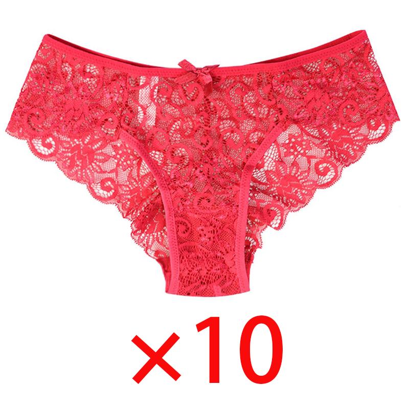 Broderte blondetruser Gjennomsiktig Sexy undertøy med lav midje Dame Jenter Myke pustende truser