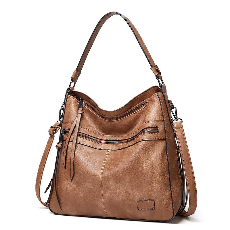 New Fashion Handbag Soft Leather PU Tote Bag One Shoulder Diagonal Straddle Bag Women's Bag