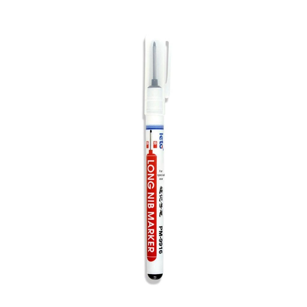 20mm Deep Hole Long Head Waterproof Oil-Based Pen for Woodworking, Tile, Hardware - Quick-Drying Scratch Marker