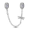 Nový 925 Sterling Silver Sparkling Pav éCrown O Tree Bezpečnostní řetízek Přívěsek Korálky Temperament Náramek Ženy Šperky Dárek