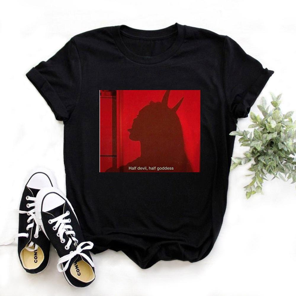 Women Black Cotton T Shirt Summer Short Sleeve Harajuku Tshirt Girl S T Shirts Black