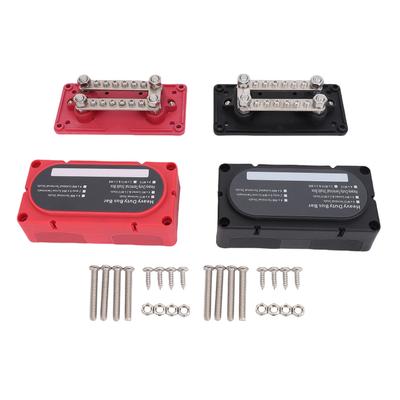 2 Stück Sammelschiene 12 Schraubklemmen M8 Bolzen 48V 150A Stromverteilerblock Sammelschiene für Automobil Marine Wohnmobil Yacht