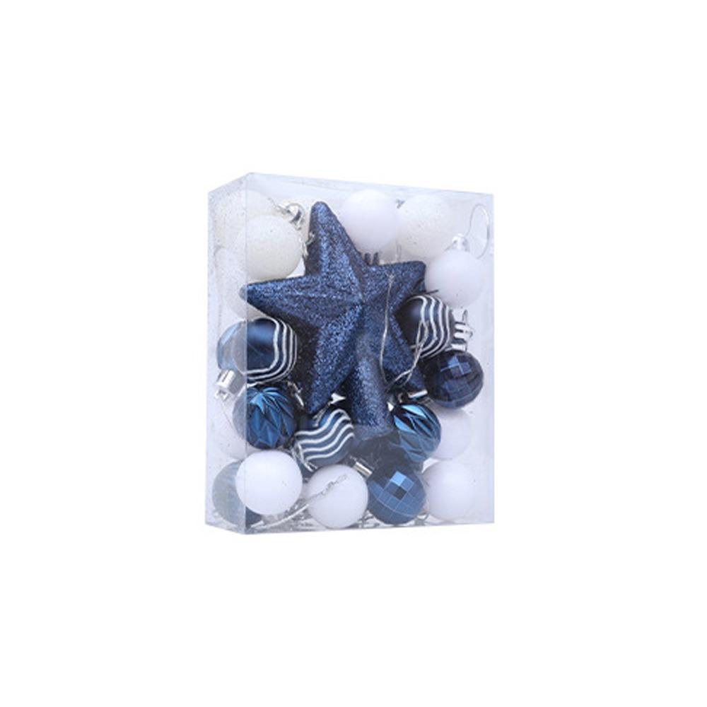 36pcs Glitter Christmas Baubles Plastic Christmas Tree Topper Xmas Tree Hanging Ball  Holiday Party