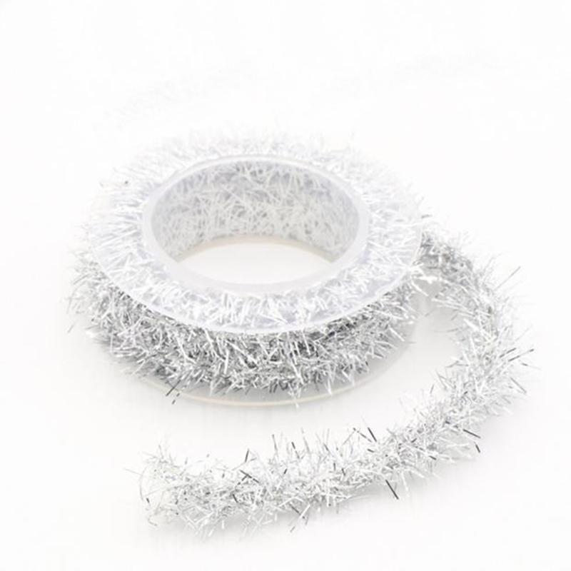 1.5M 1Pcs Christmas Wire Wreath Colorful Strip Christmas Tree Decor Props Line Wreath Ribbon DIY Crafts for Home Party Decor