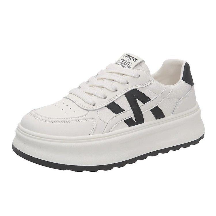2025 popular little white shoes women's shoes autumn new thick baseplate shoes versatile students lightweight sports shoes casual shoes women