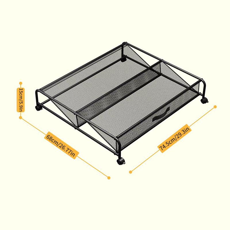 Stojan na boty, úložný stojan na dno postele, organizér na úložný prostor na podrážky bot, zásuvka, úložný box do ložnice, úložná síťka, kladka na přízi